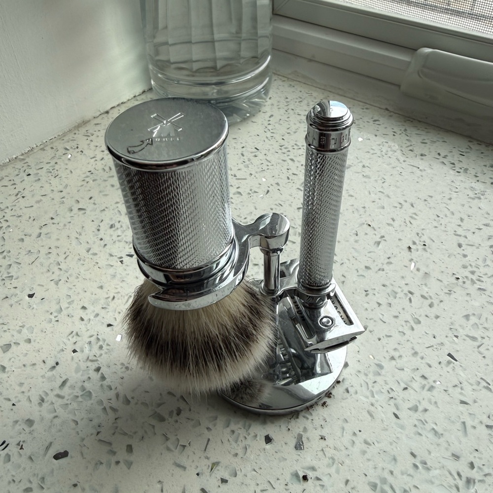 Luxury Silver Shaving Set Muhle